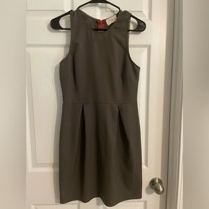 Forest green mid length dress